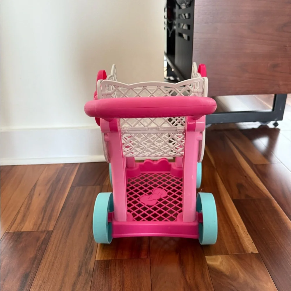 Hello Kitty Sanrio Toy Shopping Cart Stroller Buggy Basket - Picture 6 of 10